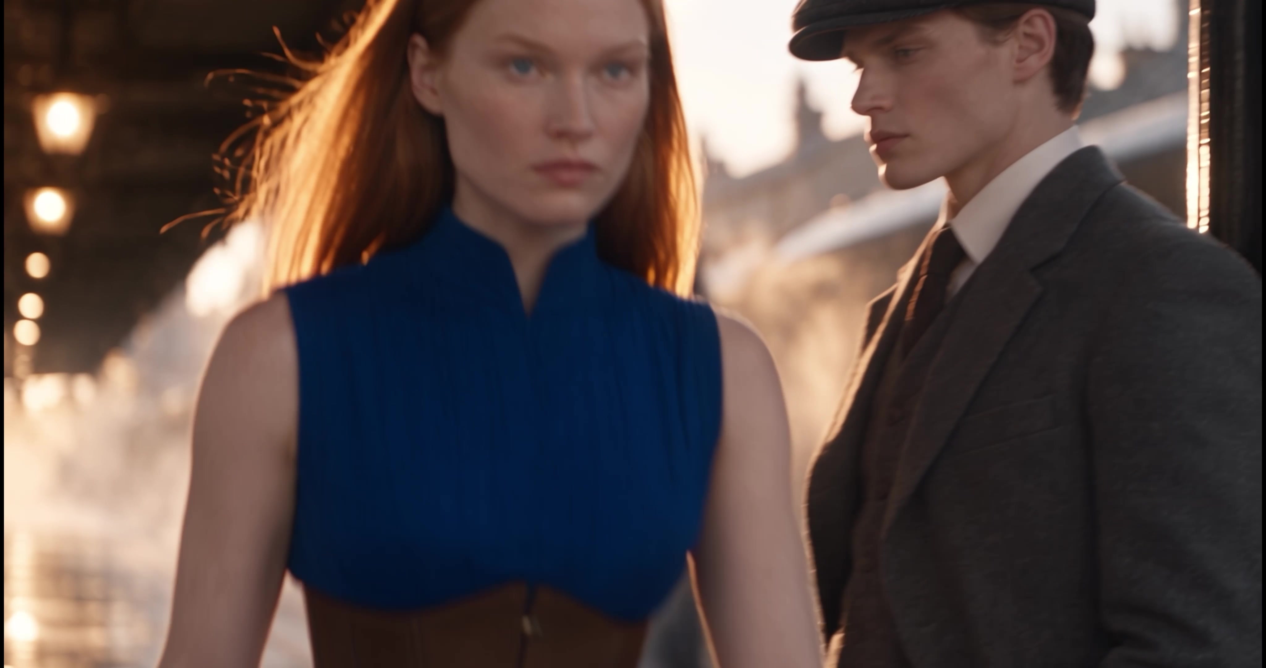 Close-up of a cinematic dialogue scene